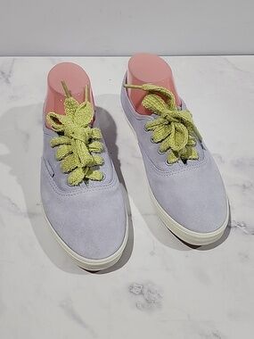 Vans  Authentic Low Pro  Fat Lace Lime Sherbet Brand New Light Purple  Shoes